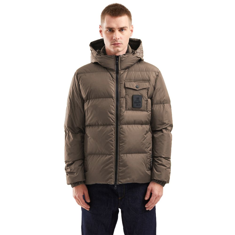 

Мужская куртка из коричневого нейлона Refrigiwear