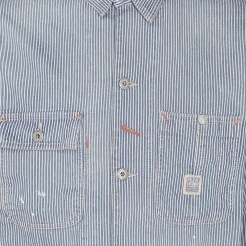 Потертая полевая куртка Polo Ralph Lauren, синий — фото 4