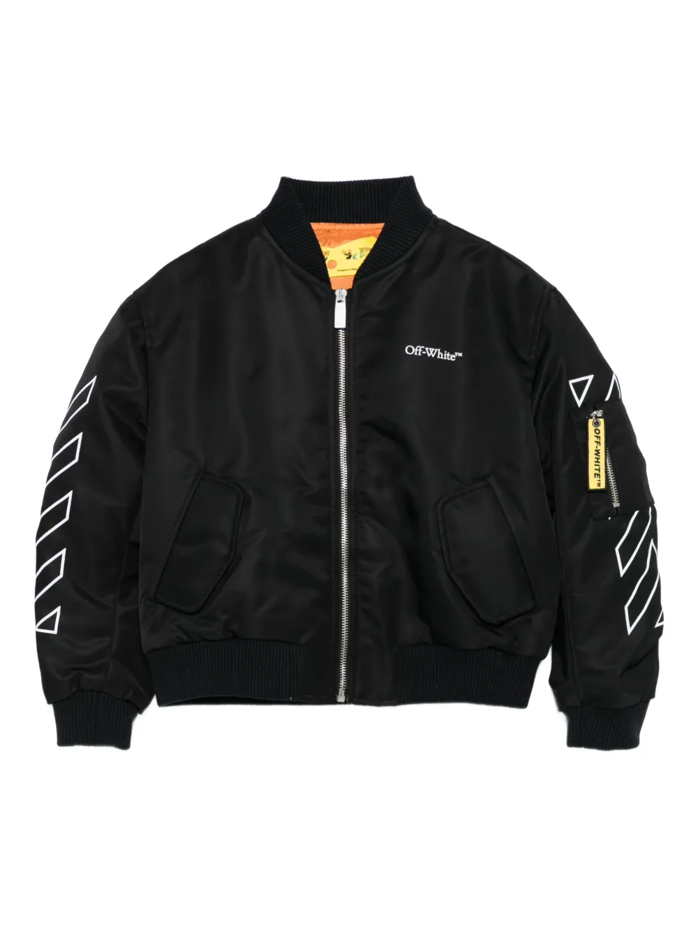 

Бомбер с рукавами Arrow OFF-WHITE KIDS, черный