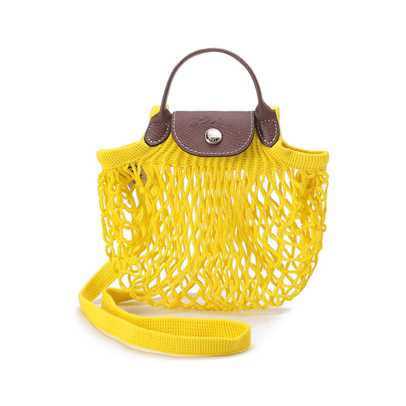 

LONGCHAMP Сумка Le Pliage из хлопка с кожей, сумка через плечо, женская, желтая