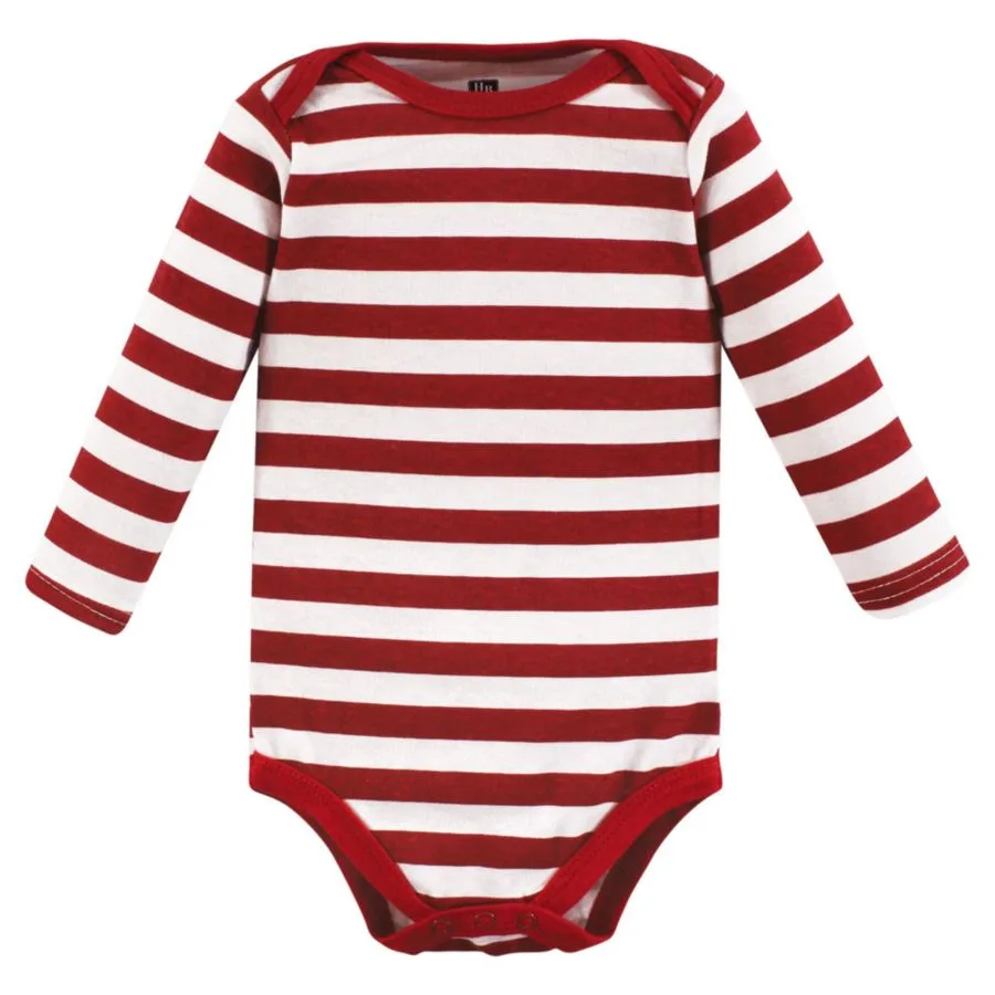 Набор из 7 хлопковых боди с длинными рукавами для младенцев Hudson Baby, Sports Stripes — фото 4