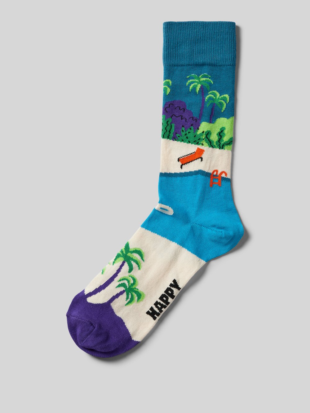 

Носки с узорчатой ​​вышивкой модель «Мир» Happy Socks, синий