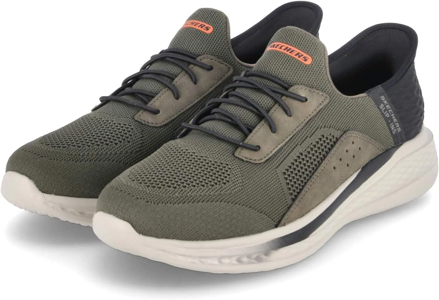 Мужские слипоны Skechers Slade-Cohen, зеленые, синтетические, размер 47½