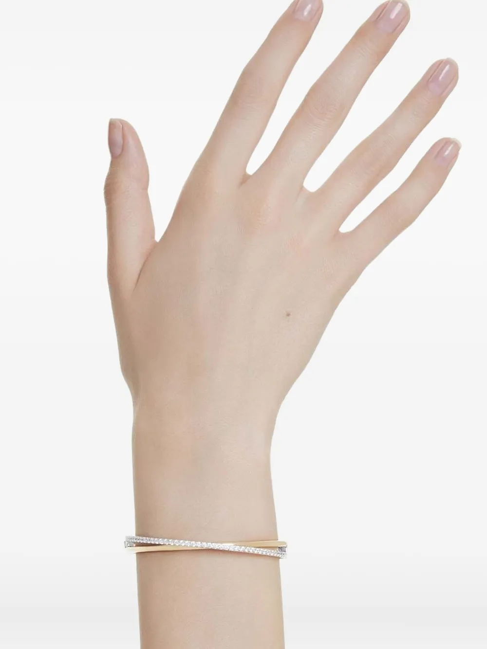 

Браслет «Гипербола», украшенный двумя рядами кристаллов Swarovski, золотой