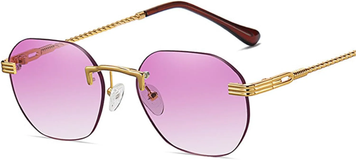 

Женские модные безободковые очки с градиентным переходом цвета; мужские овальные цветные солнцезащитные очки с защитой от УФ-излучения UV400 TOIPASTN, Gray