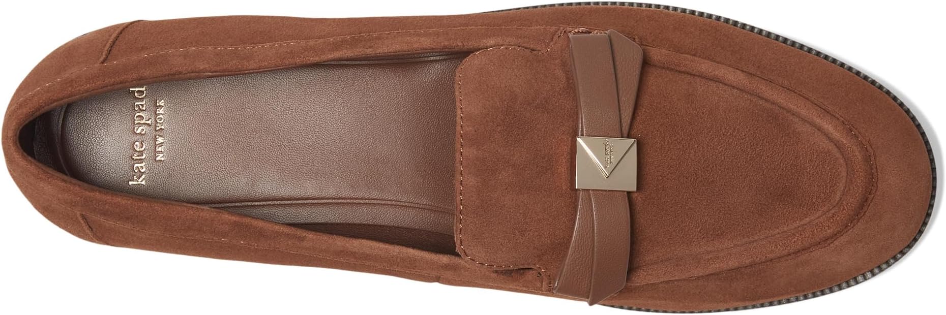 Лоферы Kate Spade New York Women's Deco Bow Suede Loafers, Hot Chocolate — фото 2