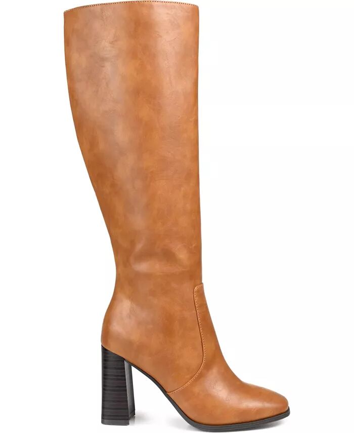 Женские сапоги Karima Extra Wide Calf до колена Journee Collection, коричневый — фото 2