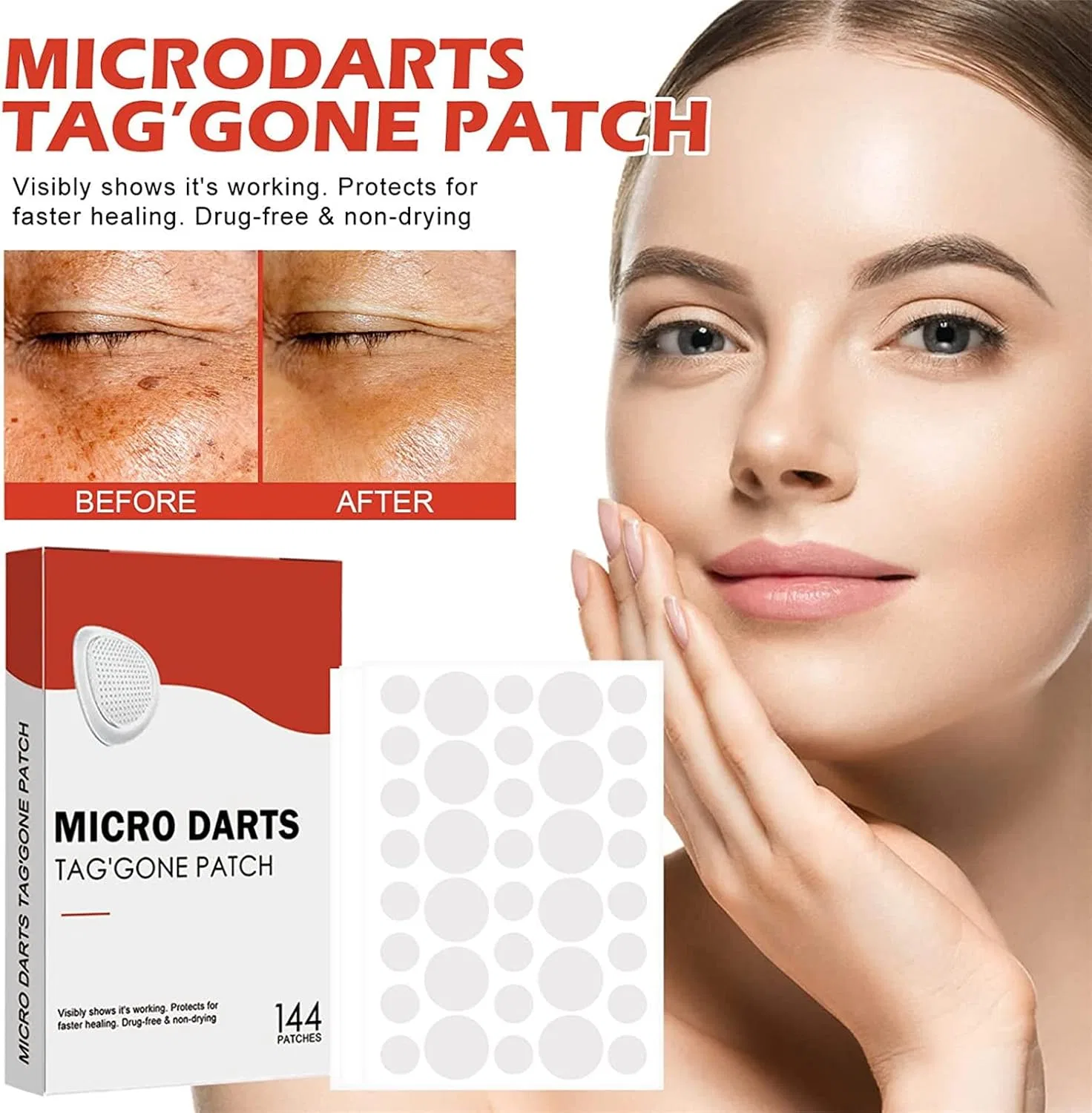 Патчи Blusoms Microdarts Tag'gone для лица и кожи ‎Ashopfun, 1 Box — фото 2