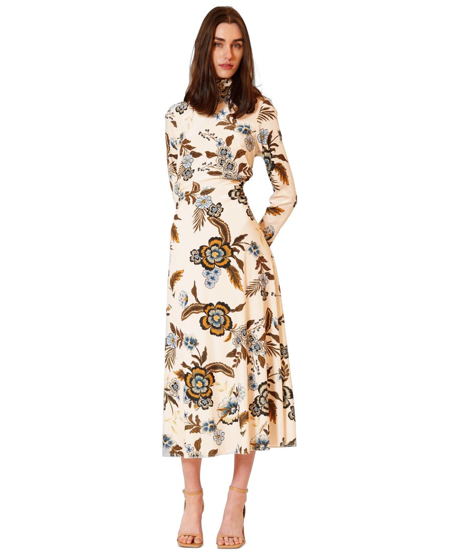 

Женское миди-платье с длинными рукавами julia jordan, Ivory/Multi