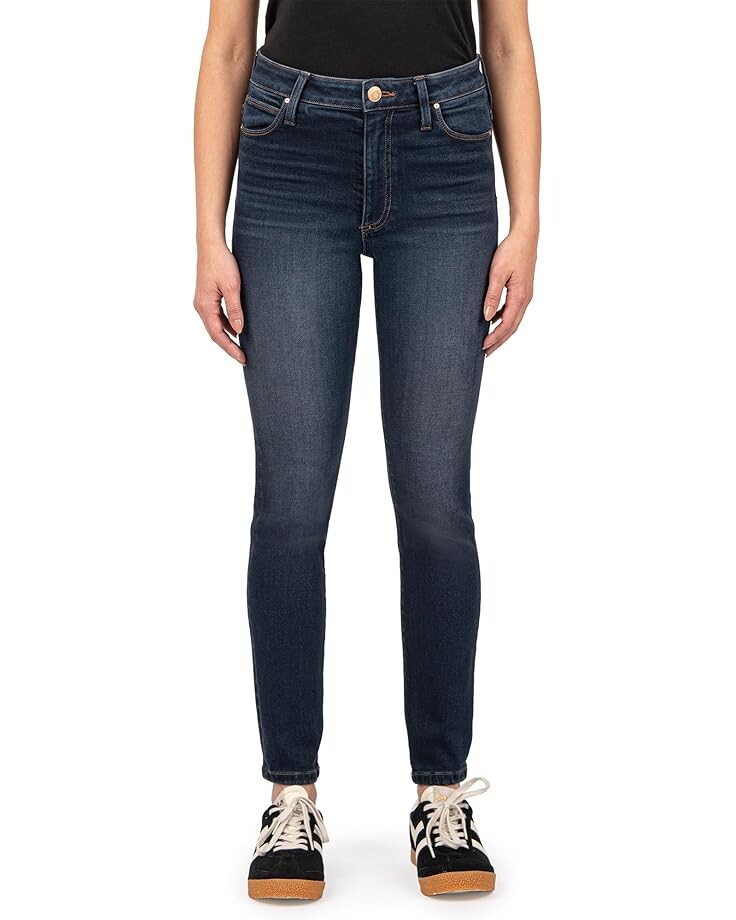 

Брюки KUT from the Kloth Charlize High-Rise Cigarette Leg With Regular Hem In Demulcent, цвет Demulcent