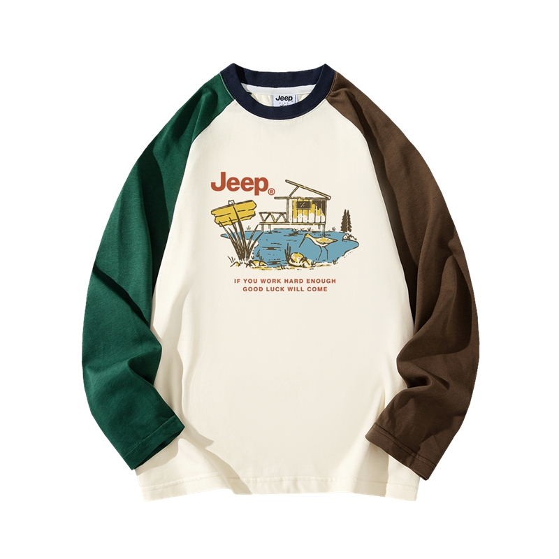 

Футболка для младших школьников Jeep, бежевый/коричневый