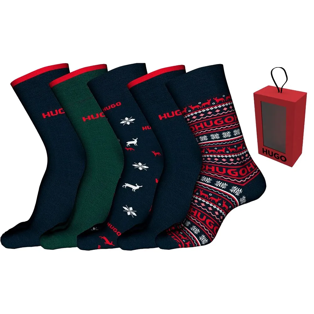 

Носки HUGO Christmas 10273537 5 pairs, мультиколор