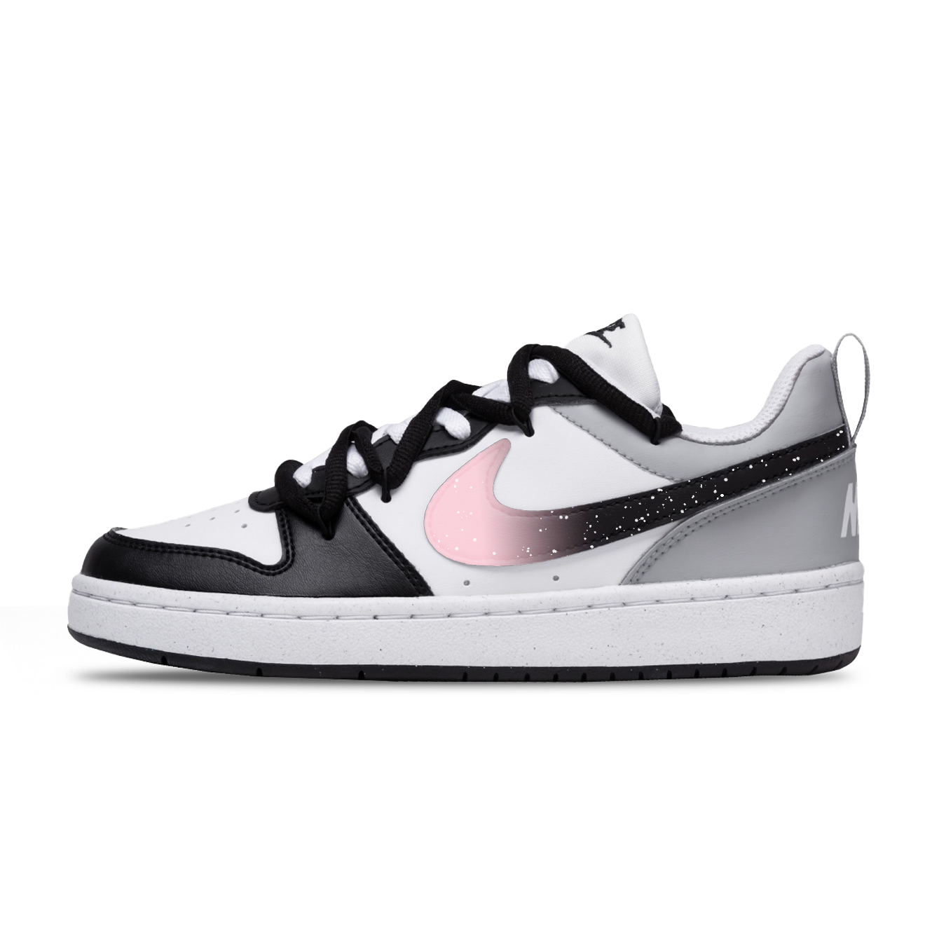 

Nike Детские низкие скейтбордистские кроссовки Court Borough Mist White Star Illusion с противоскользящей и износостойкой подошвой