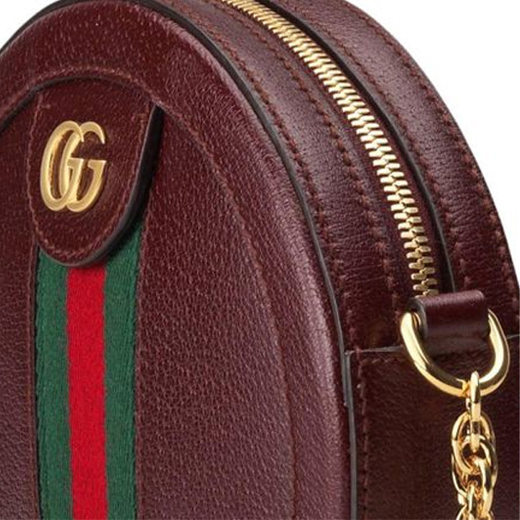 Женская мини-сумка через плечо из натуральной кожи GUCCI — фото 4