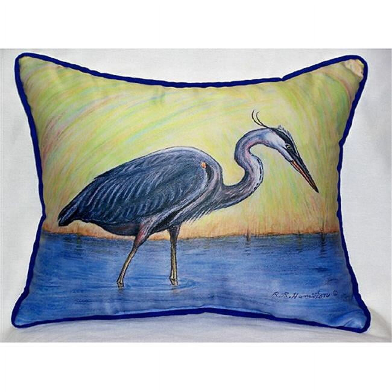 

Подушка с принтом Betsy Drake Heron Art Only, синий