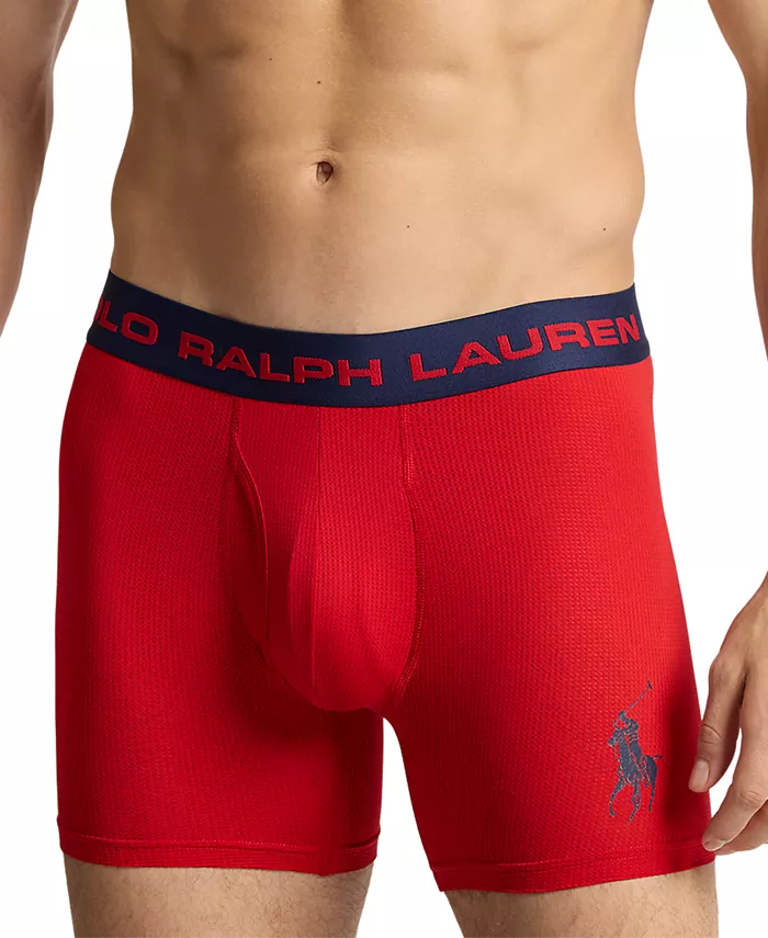 

Мужские боксеры Perfect Pouch Boxer Briefs Polo Ralph Lauren, красный