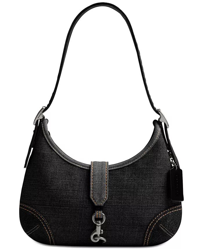 

Сумка-хобо Originals Denim Hamptons COACH, черный