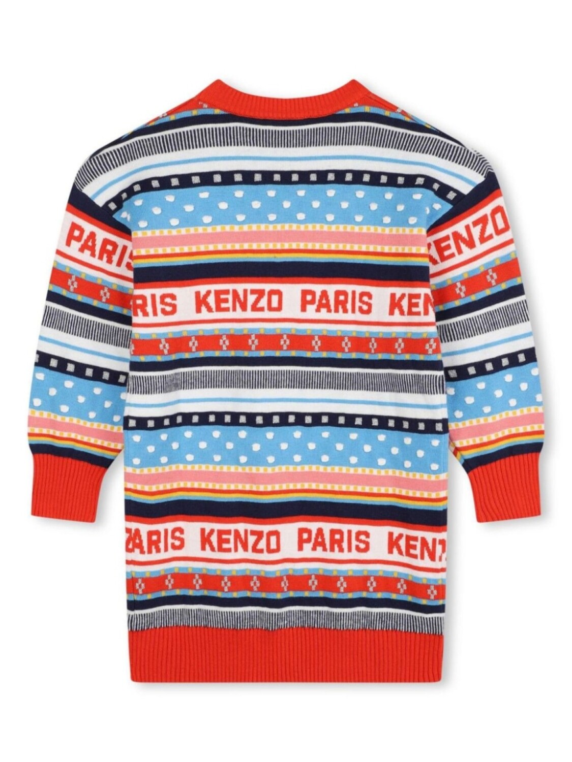 

Kenzo Kids жаккардовый джемпер в полоску, красный