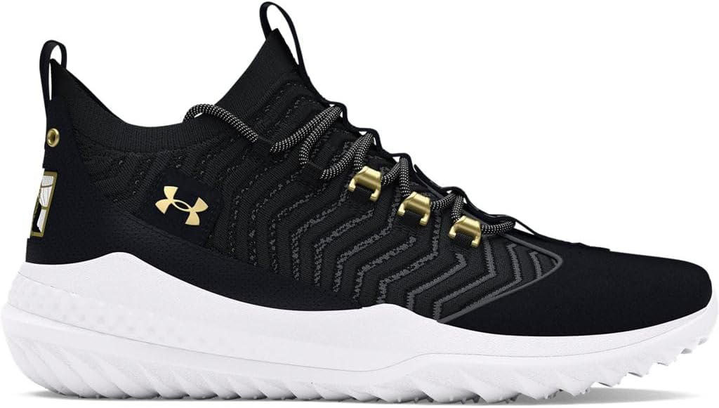 

Under Armour Harper 9 Turf - Men's (White/Summit White/Metallic Gold), Black-Metallic Gold
