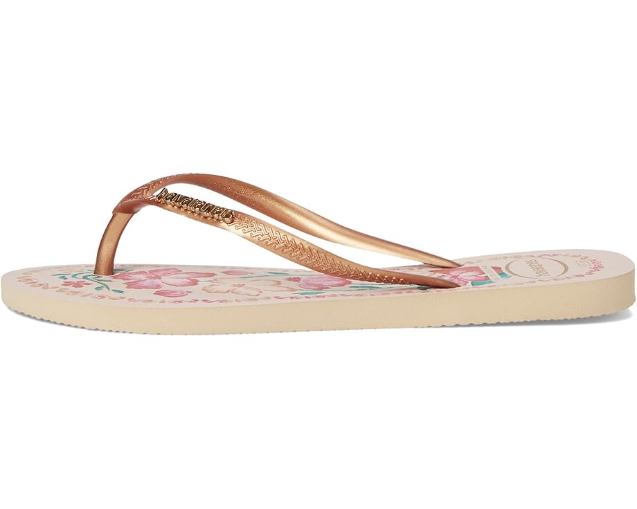 Сандалии Havaianas Slim Tropicalia Vibes Sandals, цвет Golden — фото 3