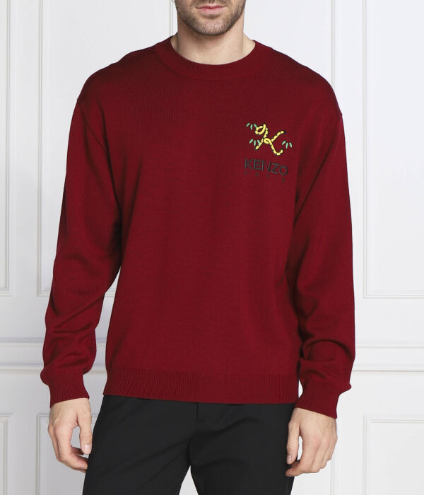 

Джемпер мужской Kenzo шерстяной с вышивкой, бургундия