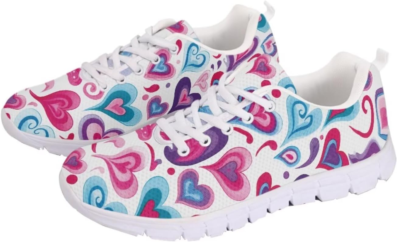 

Кроссовки GETELINSENG Унисекс для бега, легкая спортивная обувь с сеткой, шнуровкой, для тенниса и прогулок, Art Heart