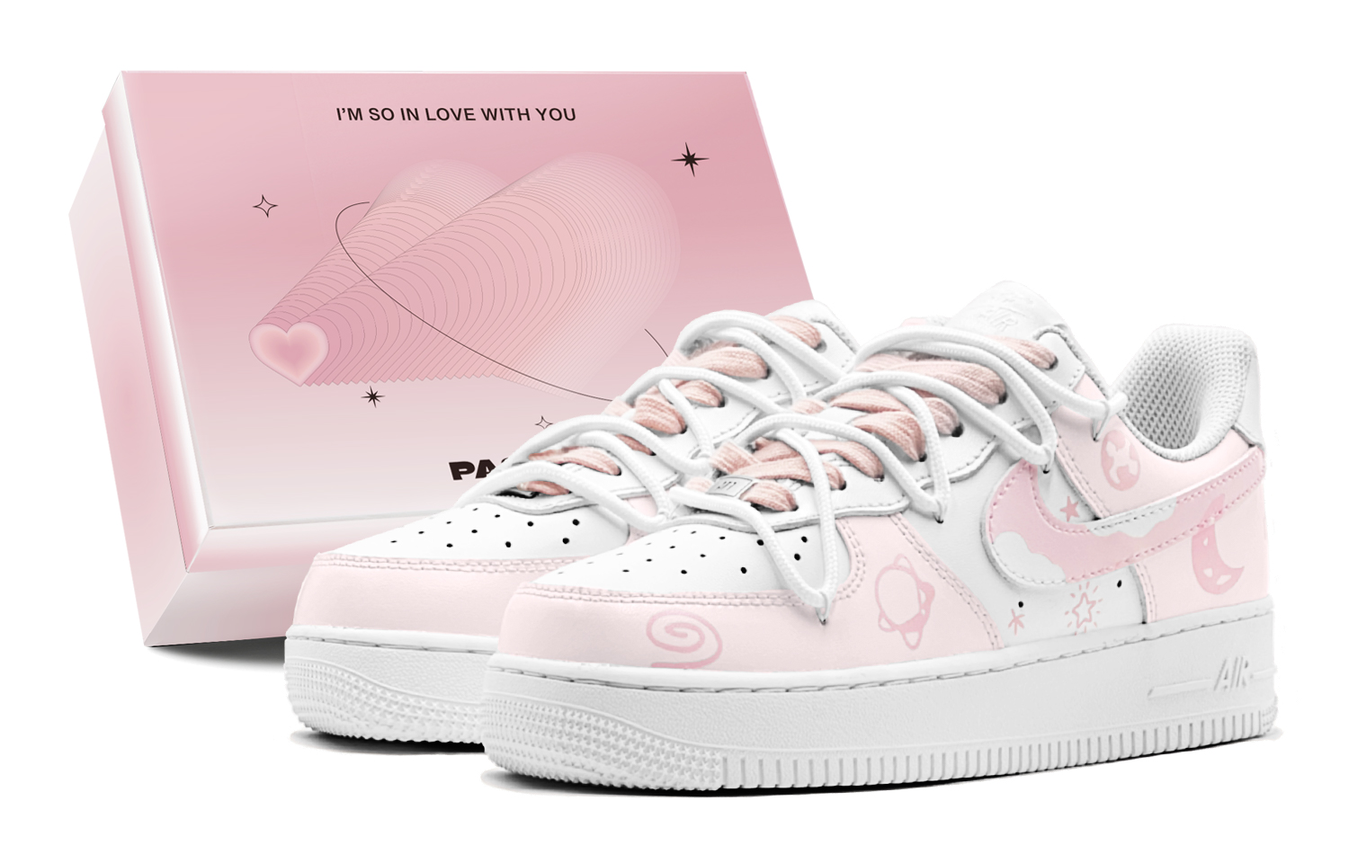 

Детские кроссовки для скейтбординга Air Force 1 LE Low Top для подростков Nike, розовый