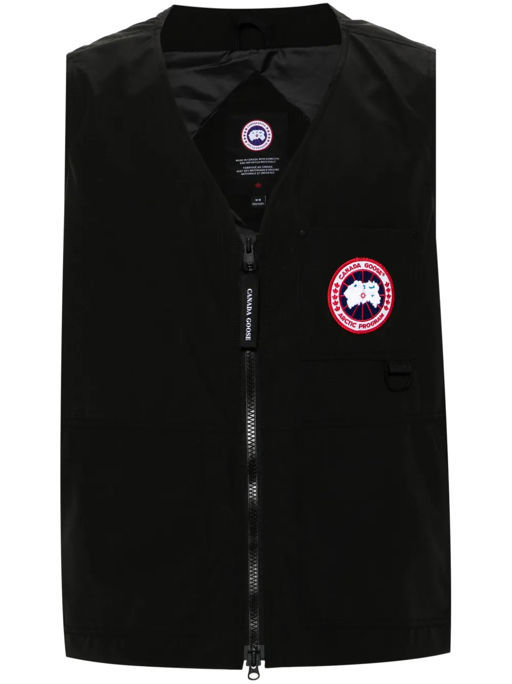 

Жилет на молнии с нашивкой-логотипом Canada Goose, черный