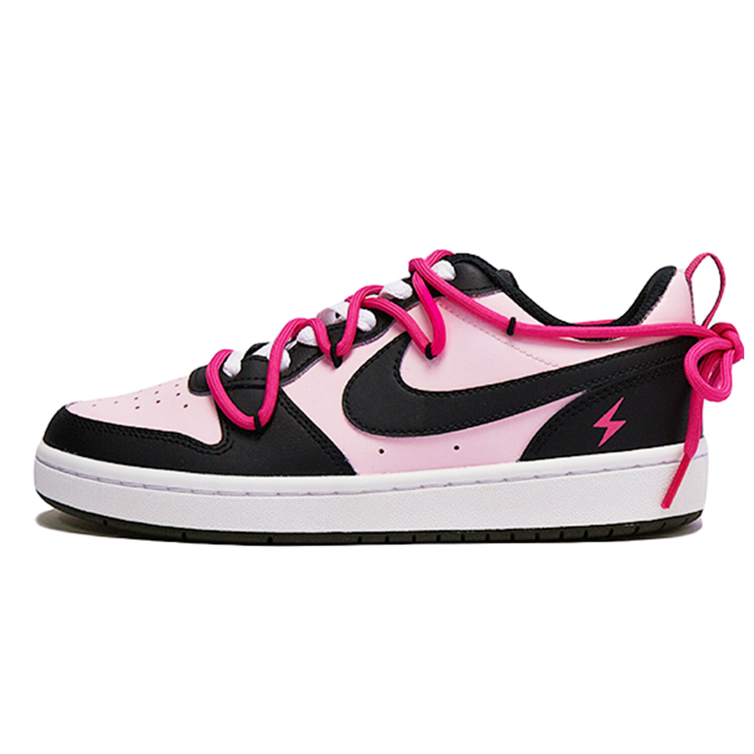 

Кроссовки Nike Court Borough Skateboard Shoes Women's Low-Top Black Pink, Розовый, Кроссовки Nike Court Borough Skateboard Shoes Women's Low-Top Black Pink