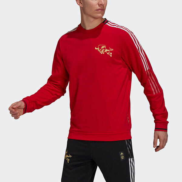 Толстовка adidas Cny Cr Manchester United Sweatshirt Men's Red, красный — фото 2