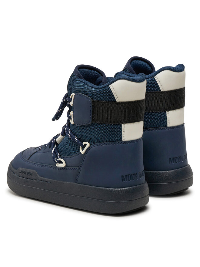 Зимние ботинки женские Moon Boot Park Sneaker комбинированные, темно-синий — фото 4
