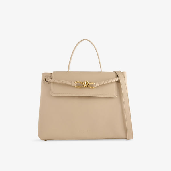 

Средняя кожаная сумка Ciao ciao с верхней ручкой Bottega Veneta, экрю