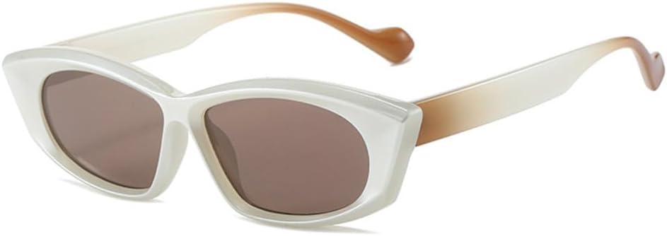 

Винтажные маленькие солнцезащитные очки «кошачий глаз» для женщин, многоугольные, простые, яркие, в стиле панк, мужские ретро-солнцезащитные очки для спорта, UV400 MTZJH, Brown