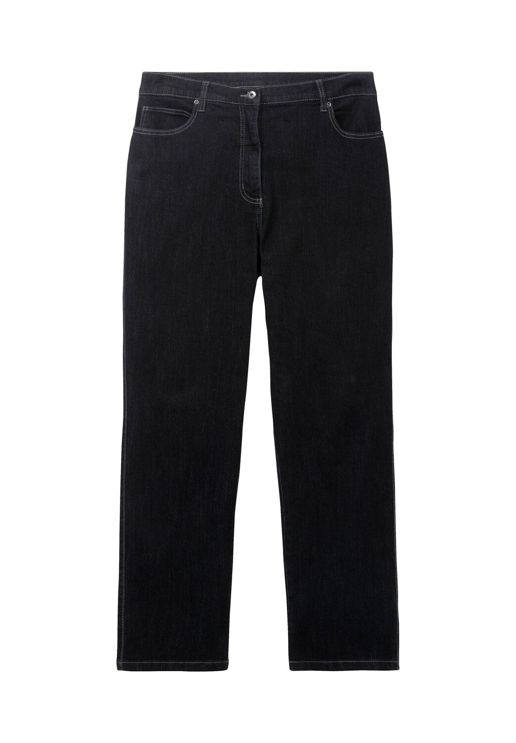 

Прямые джинсы с 5 карманами, эластичная джинсовая ткань sheego, цвет Dark Blue Denim