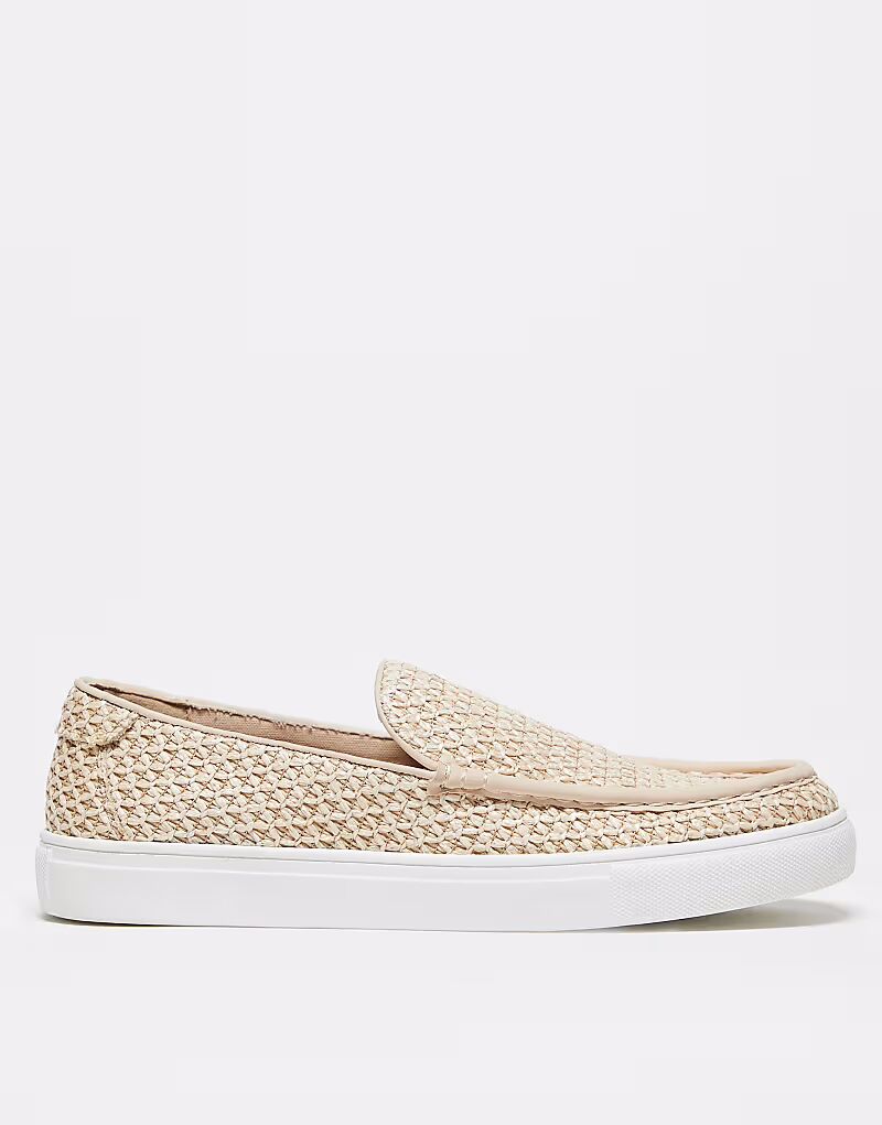 

Мокасины ASOS DESIGN Cupsole из натуральной ткани