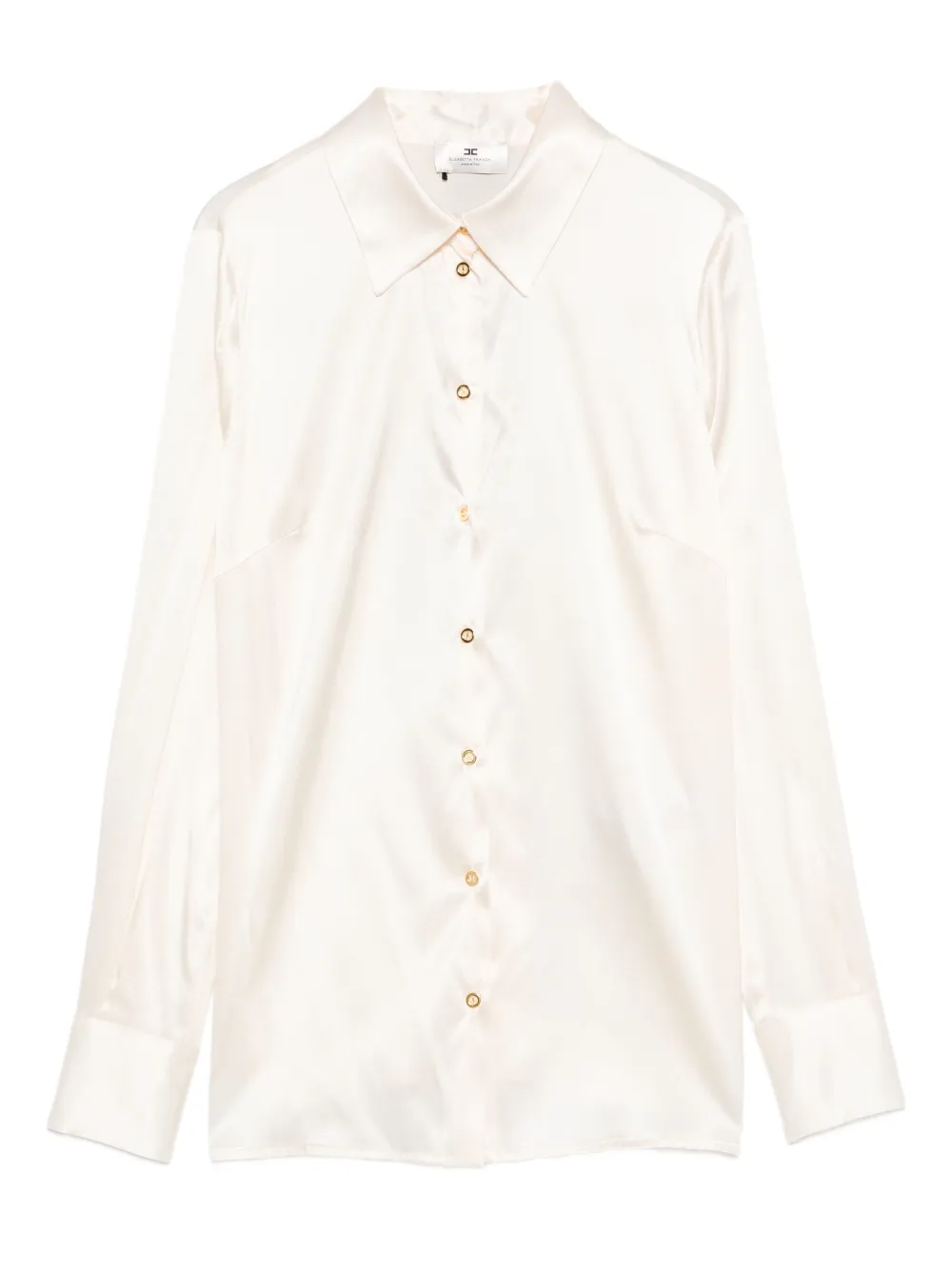

Атласная рубашка с бантом Elisabetta Franchi, нейтральный