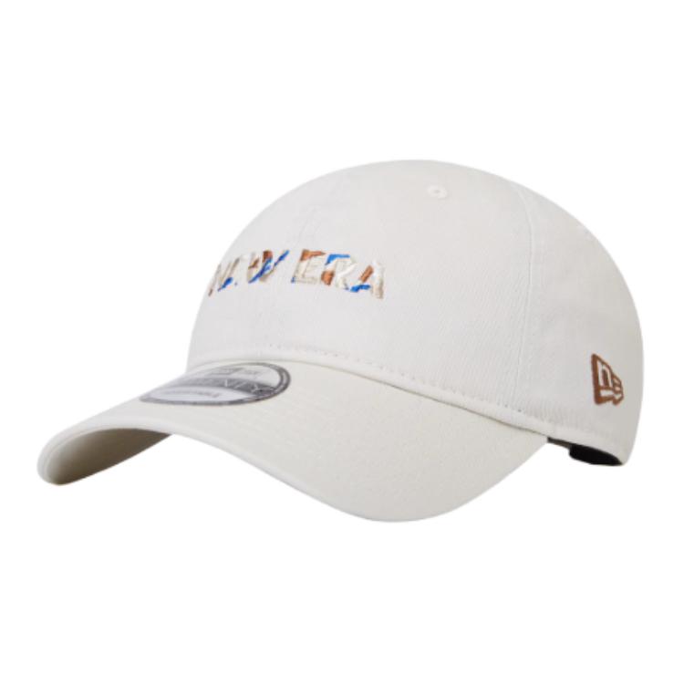 

New Era Хлопковая бейсболка Unisex цвета Ivory White