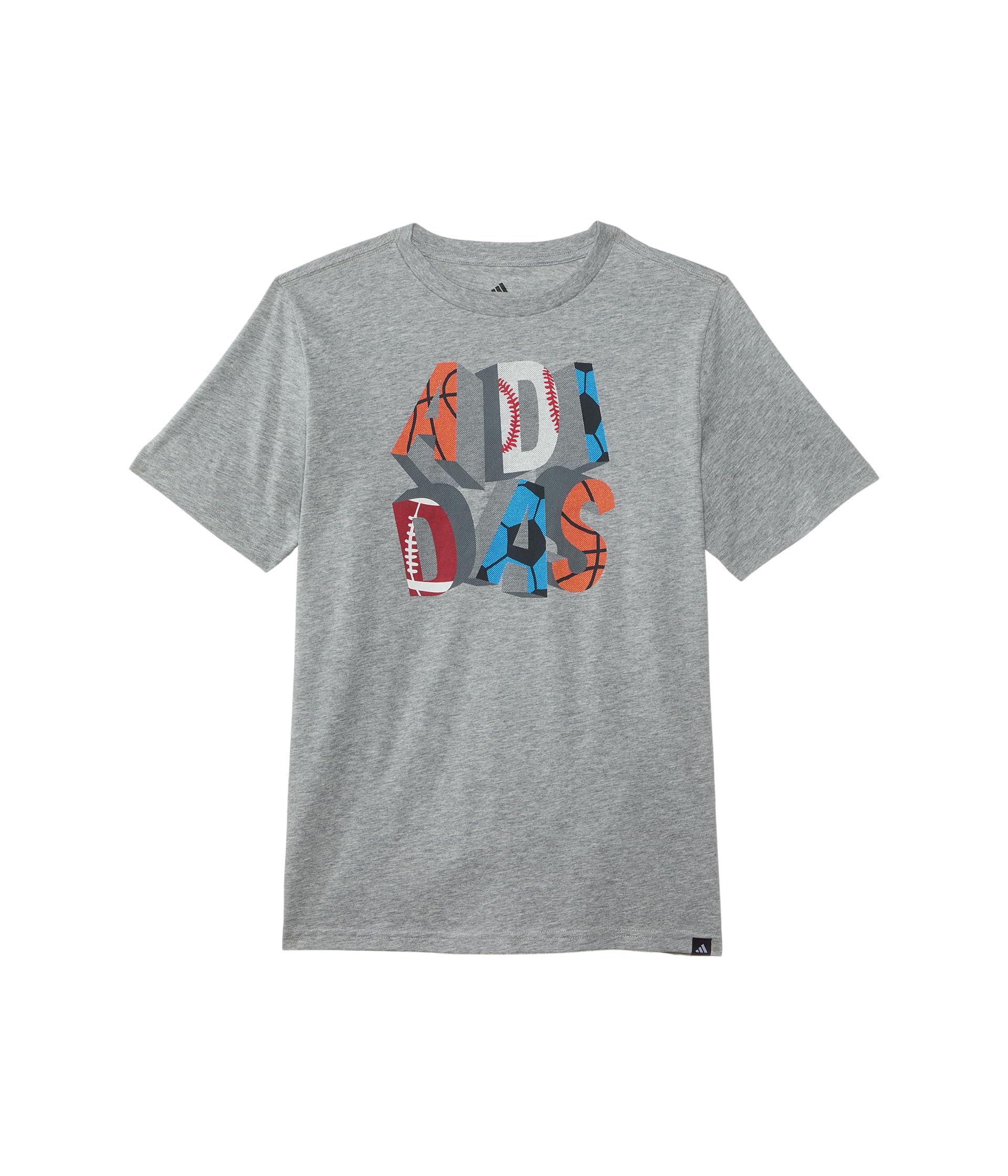 

Футболка adidas Kids Lineage Dimension Heather Tee, цвет Medium Grey Heather