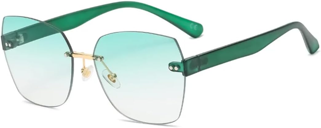 

Солнцезащитные очки с защитой UV400 | Увеличенные линзы с градиентным синим оттенком, без оправы | Для женщин и мужчин, для занятий спортом на открытом воздухе и вождения DSVIGF, 04