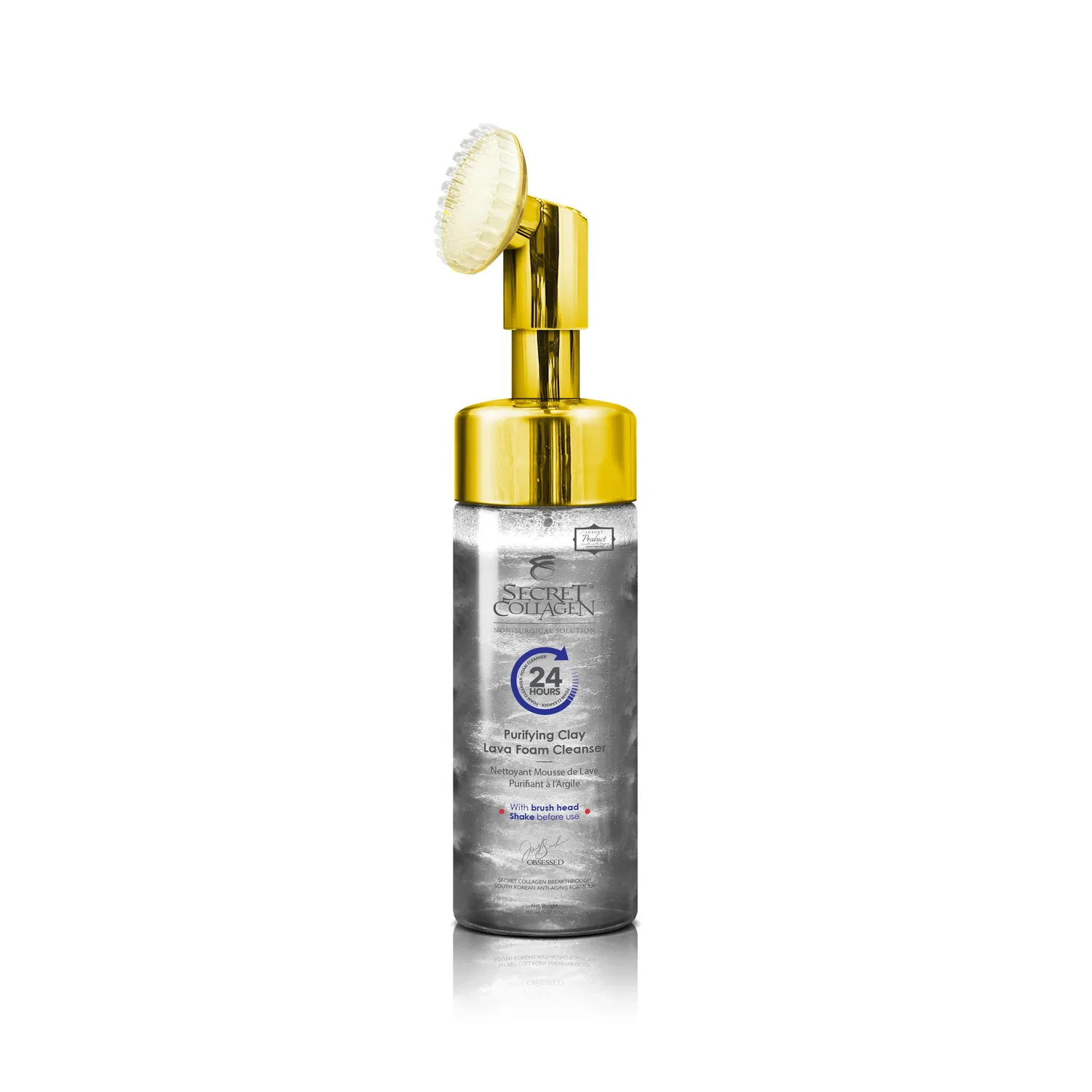 Пенка для умывания Secret Collagen — Очищающая с глиной и лавой