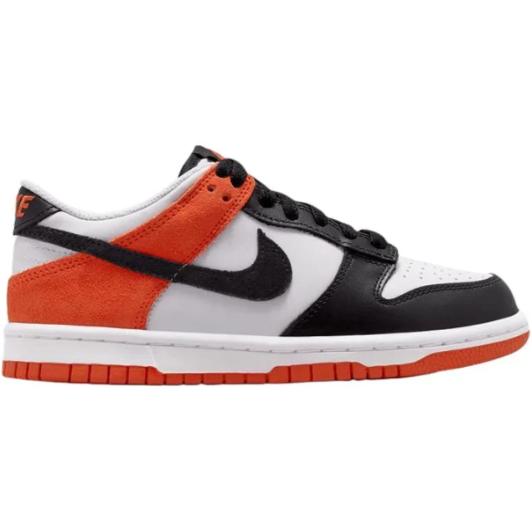 Nike Кроссовки для скейтбординга dunk low top kids' белый черный оранжевый — фото 3