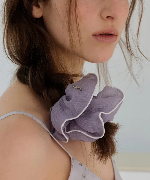 Резинка для волос BLOOM FRILL HAIR SCRUNCHIE FOLNUA розовый — фото 2