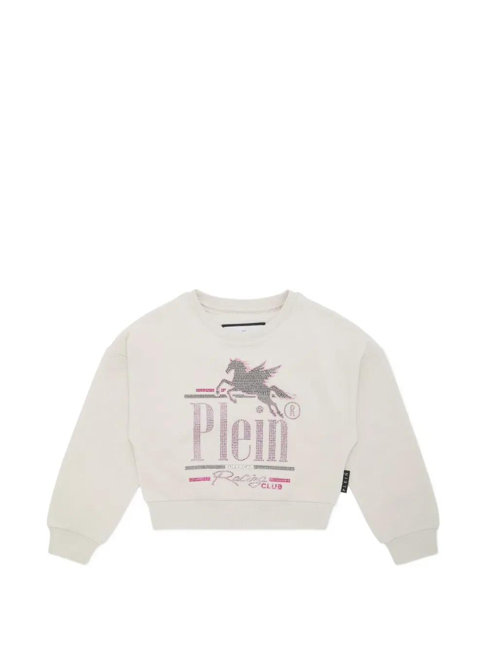 Толстовка с изображением пегаса, украшенная стразами Philipp Plein Junior, нейтральный