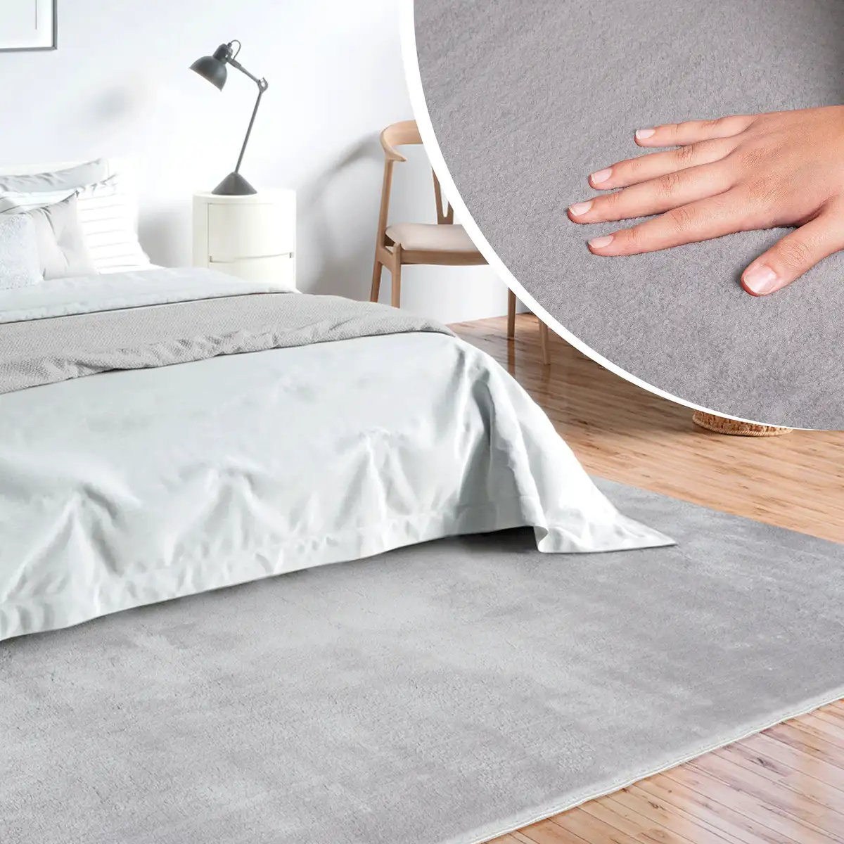 

Ковер из мериноса "Loft 37, ковер из искусственного меха", прямоугольный, мягкий и приятный, на ощупь мех, противоскользящая нижняя сторона Merinos 80х150 см, серый