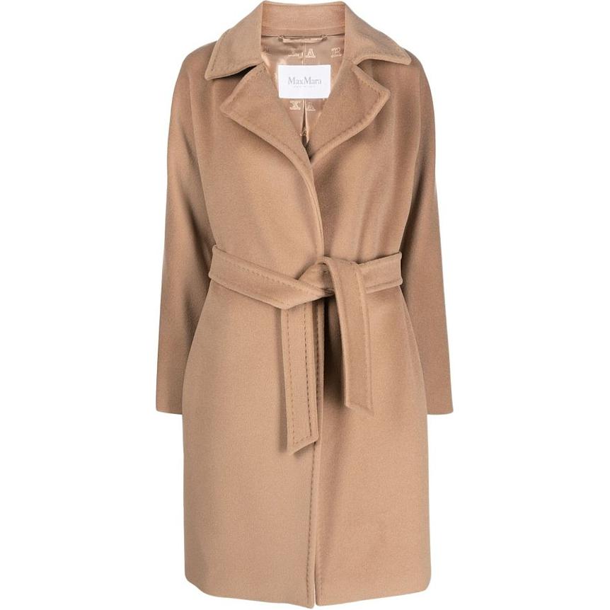 

Пальто Estella Virgin Wool Blend с поясом MaxMara, хаки