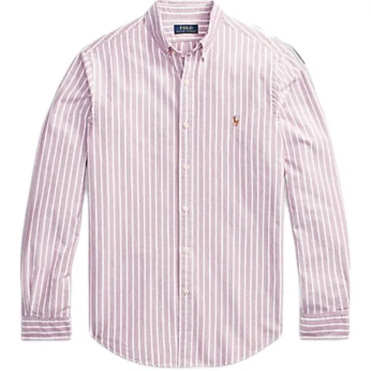 Рубашка SS26 Slim Fit мужская Polo Ralph Lauren, Leather Pink