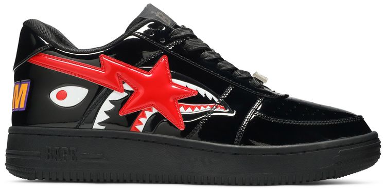 

Кроссовки BAPE Bapesta Low M2 'Shark Face - Black', черный