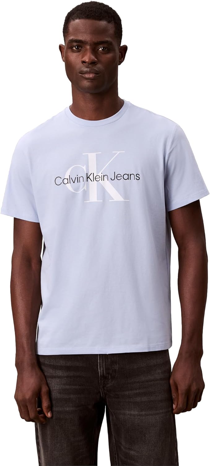 

Мужская футболка с круглым вырезом и монограммой Calvin Klein, Kentucky Blue, Синий, Мужская футболка с круглым вырезом и монограммой Calvin Klein, Kentucky Blue