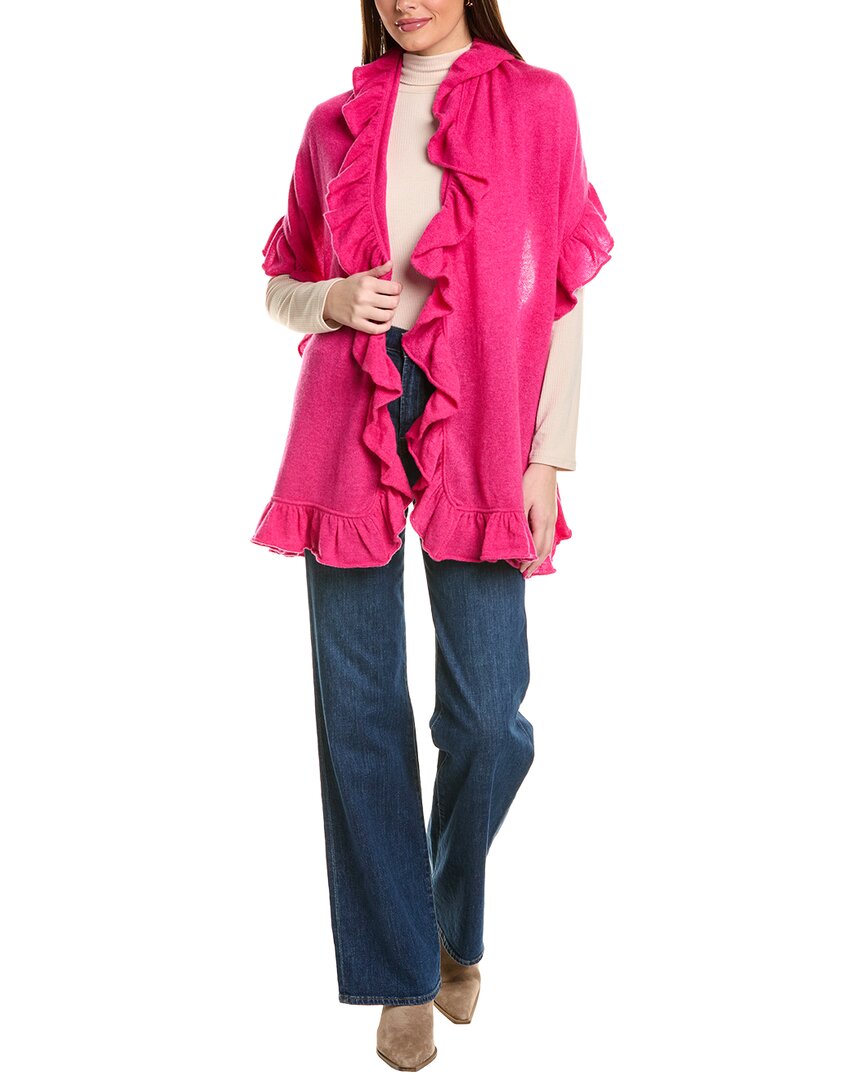 

Кашемировый шарф Forte Cashmere Ruffle, розовый