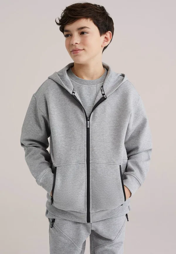 Толстовка на молнии salty dog We Fashion, Blended Light Grey — фото 2